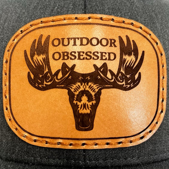 Lather Patch Hat, Snapback Hats, Richardson 112, Hunting Hats, Hunting, Hunting Gear, Hunting Clothing, Leather Patches, Custom Leather Patch Hats, Hunting, Handmade, American Made, Leather, Moose Hunting, Moose, Moose Hunting Hat